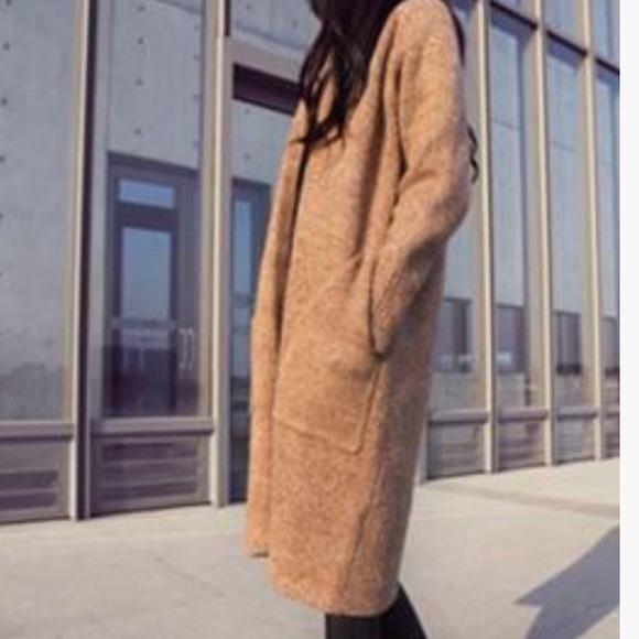 Marled camel knit cardigan - Picture 3 of 7